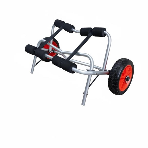 Lazsy Inflatable Boat Cart Wide Wide M-Shaped Structure Folding Kayak Cart Foldable Canoes Launch Trolley for Waterfront, Beach, Multi-terrain