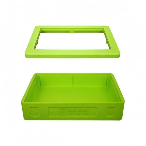 Lazsy Insulated Food Warmer Box Transparent Lid Non Electric Food Warmer Recessed Handles box for Temperature Control, Cyan