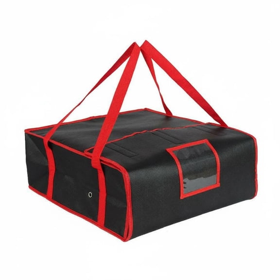 Lazsy Insulated Pizza Conveyance Bag Portable Meal Carrier Bag Clear Order Window Food Delivery container for Caterers, Catering, Picnic