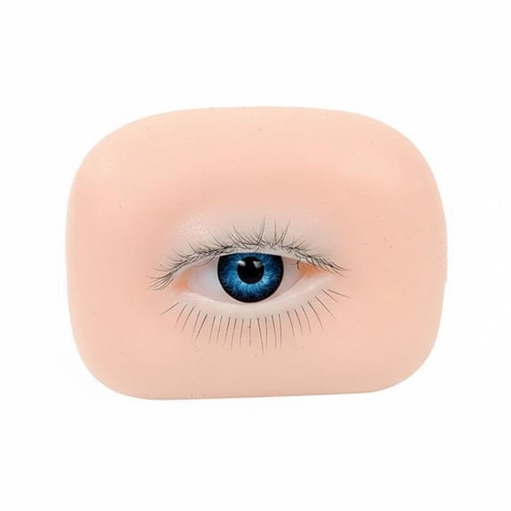 Lazsy Lash Application Training Module Liftable Eyelid Eyelash Extension Practice Eye With Upper and Lower Lashes 3D Lash Mannequin Eye for Beginners, Salon