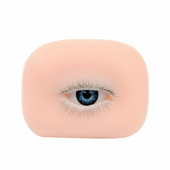 Lazsy Lash Application Training Module Liftable Eyelid Eyelash Extension Practice Eye With Upper and Lower Lashes 3D Lash Mannequin Eye for Beginners, Salon