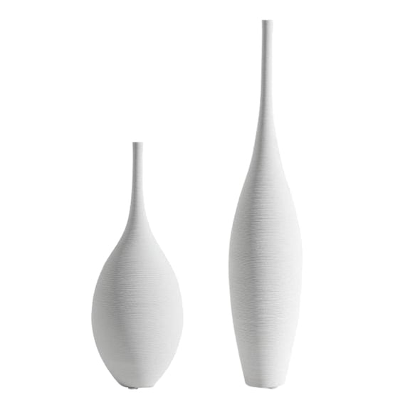 Lazsy Loviver 2pcs Flower Vase Zen Bud Vase Tabletop Centerpiece Vases White Ornament