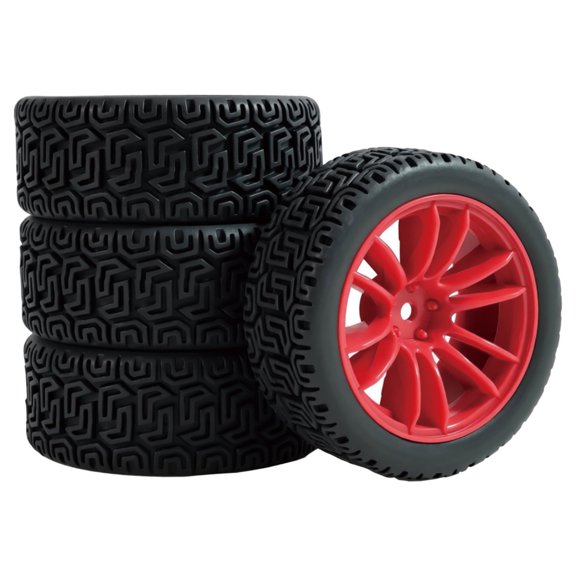 Lazsy Maze Pattern Tire Wear Resistant 1/10 Scale Rally Car Wheel Set Rally Tire for Track