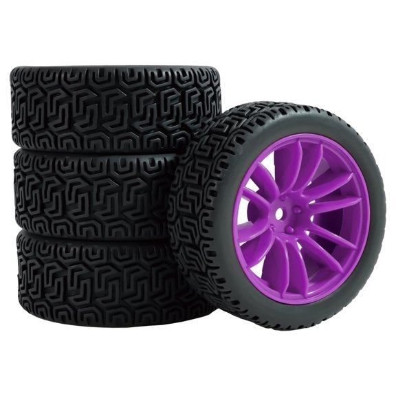 Lazsy Maze Pattern Tire Wear Resistant 1/10 Scale Rally Car Wheel Set Rally Tire for Track