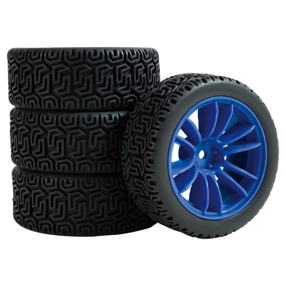 Lazsy Maze Pattern Tire Wear Resistant 1/10 Scale Rally Car Wheel Set Rally Tire for Track