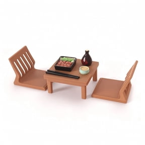 Lazsy Miniature Table Low Table Dollhouse Furniture Plastic Compact Design for Traditional Japanese Style Scenes for Hobbyists Collectors Diorama Builders