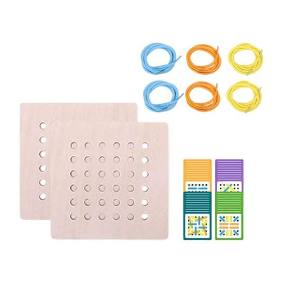 Lazsy Montessori Threading Toys in The Shape of Laces, Learning Educational Toy, Rope Threading Game, Lacing Toys for Boys And Girls