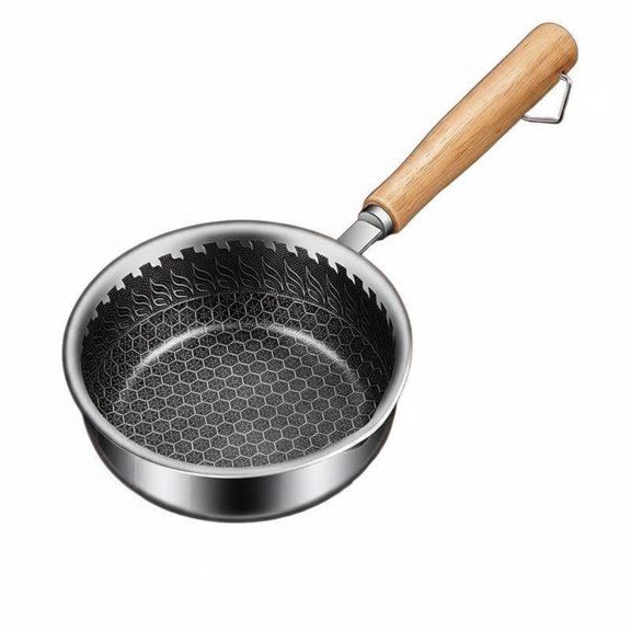 Lazsy Non Pan Thickened Bottom Single Egg Frying Pan Precision Pouring Edge Design Skillet for Kitchen