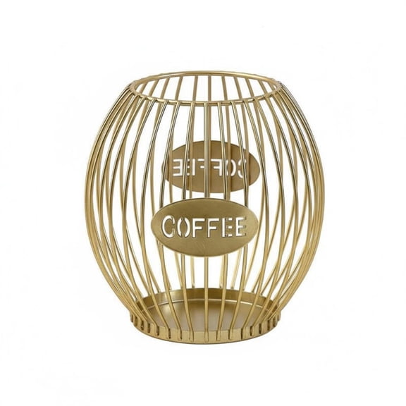 Lazsy Nordic Coffee Pod Holder opening Top Design Coffee Capsule Storage Basket Large Capacity Metal Wire Capsule Organizer for Kitchen Counter, Office