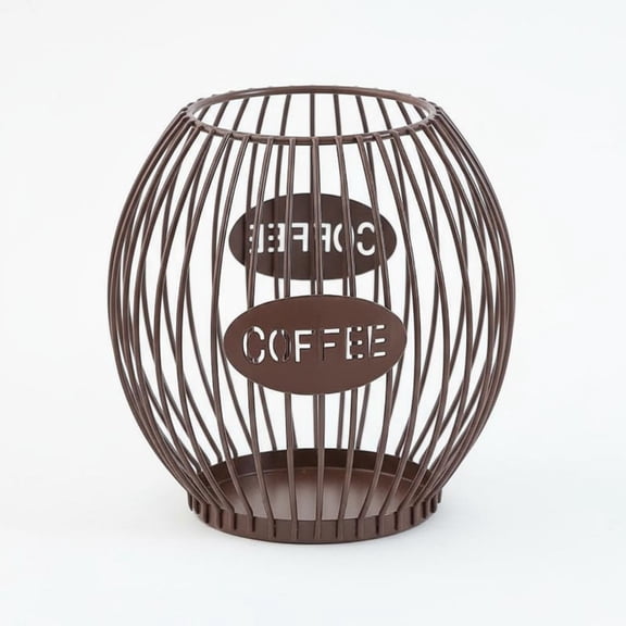 Lazsy Nordic Coffee Pod Holder opening Top Design Coffee Capsule Storage Basket Large Capacity Metal Wire Capsule Organizer for Kitchen Counter, Office