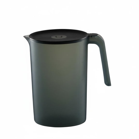 Lazsy Pitcher Jug Carafe Wide Mouth with Lid Easy to Clean Large Capacity for Cold Brew Tea Lemon Water in Fridge or Counter