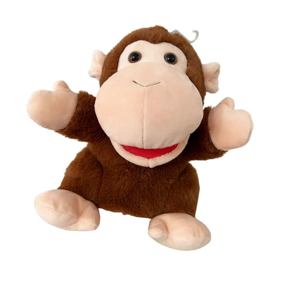 Lazsy Plush Animal Hand Puppet Kids Hand Puppet Imaginative Jokes Finger Puppet Animal monkey