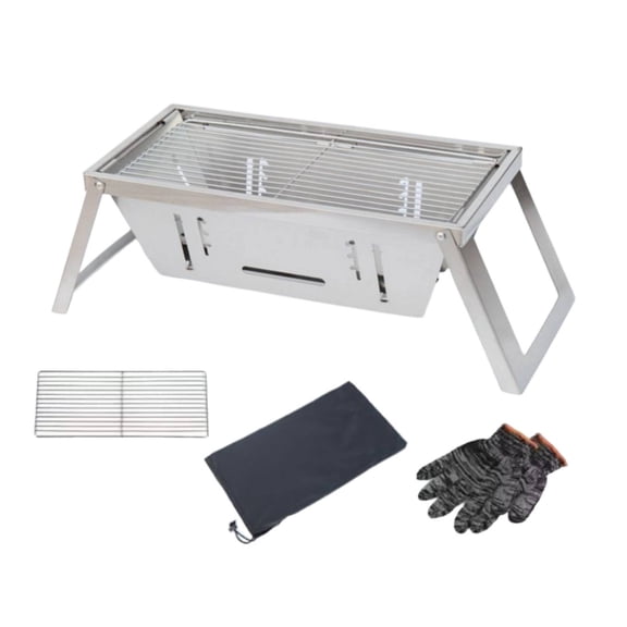 Lazsy Portable Folding Ember-Fired Grill Foldable Folding Ember-Fired Instant Setup Compact Barbecue Rack for Campers, Picnic, Backyard