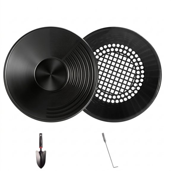 Lazsy Prospecting Kit 4 Piece Set with Durable Classifier Screen and Digging Tools for Riverbed Gold Recovery