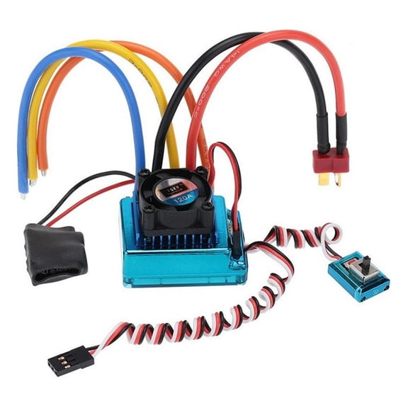 Lazsy RC 120A Brushless ESC Electric Speed Controller for 1:10 Off/On-road Drift Car Short Course Monster Truck 400-600mm Boat Accessory