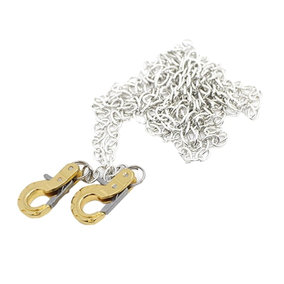 Lazsy RC Car Chain with Trailer Hook Simulation Trailer Safety Chain Towing Chain for Gold