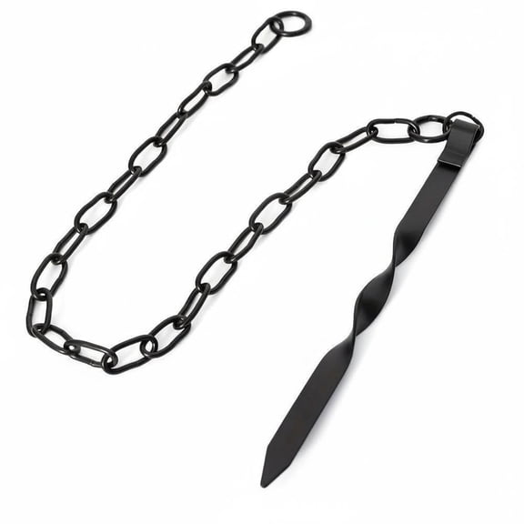 Lazsy Rain Chain Anchor Stake Easy Installation Rain Chain Ground Anchor Rust Resistant for Yard, Black