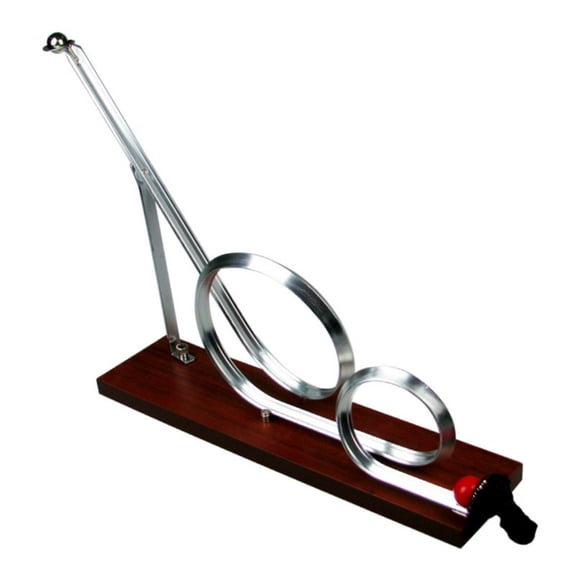 Lazsy Roller Coaster Teaching Model Centrifugal Force Physics Demonstration Slanted Metal Track Wooden Base for Science Learners