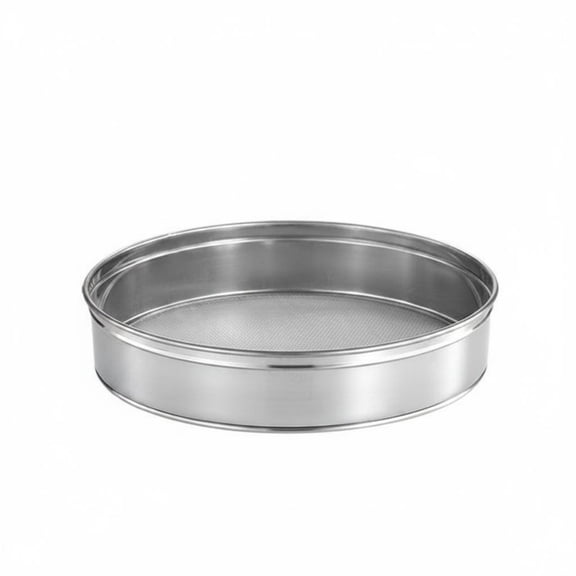 Lazsy Round Flour Sifter Stackable Stainless Steel Sifter Easy to Clean Handheld Powder Sieve for Cooking