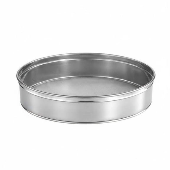Lazsy Round Flour Sifter Stackable Stainless Steel Sifter Easy to Clean Handheld Powder Sieve for Cooking