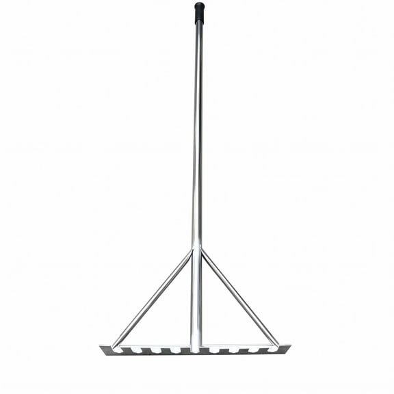 Lazsy Sand Leveling Rake Stainless Steel Track Sand Rake Triangular Supports Sports Field Equipment, Concave-convex Teeth