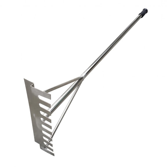 Lazsy Sand Leveling Rake Stainless Steel Track Sand Rake Triangular Supports Sports Field Equipment, Dual-use