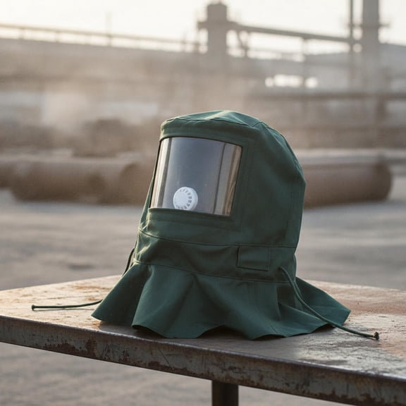 Lazsy Sandblasting Hood Protective Mask Face Shield Rain Cloth Material Full Face Coverage for Industrial Workers and Painters