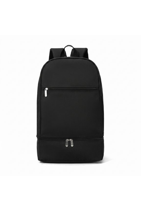 Sport Backpack Padded Shoulder Straps Athletic Backpack Bottom Compartment Rucksack for Sports, Black