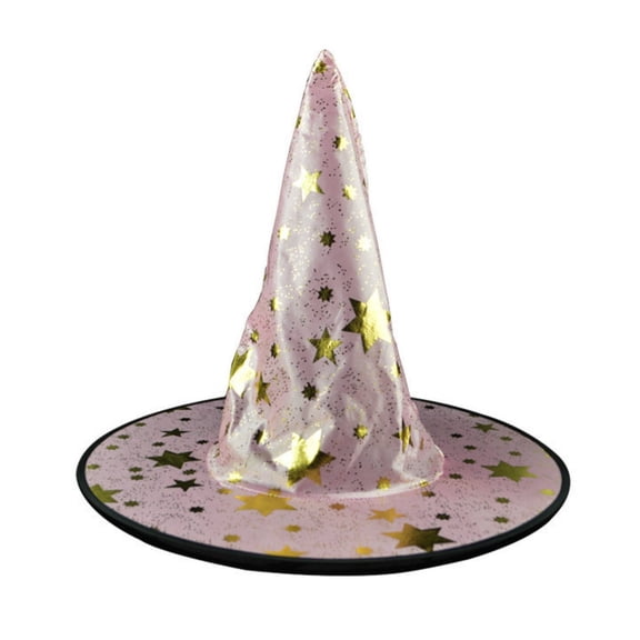 Lazsy Star Print Wizard Hat Starry Design Pointed Wizard Hat Magical Look dressing up Item
