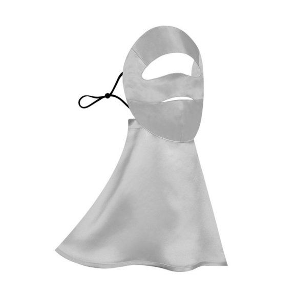 Lazsy Sun Protection Face Cover Multi-Functional Sun Block Face Covering Sunblock 50+ Smooth Facial Covering for Women, Driving, Biking, Outdoor, Gray
