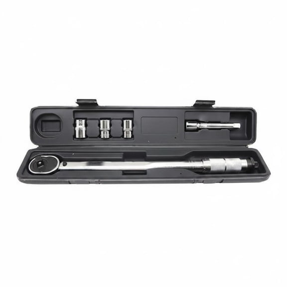 Lazsy Tightening Force Wrench Chrome Molybdenum Steel Steel Ratcheting Tightening Force Wrench Knurled Grip Hand Tool, 1-2in 28-210n 5PC