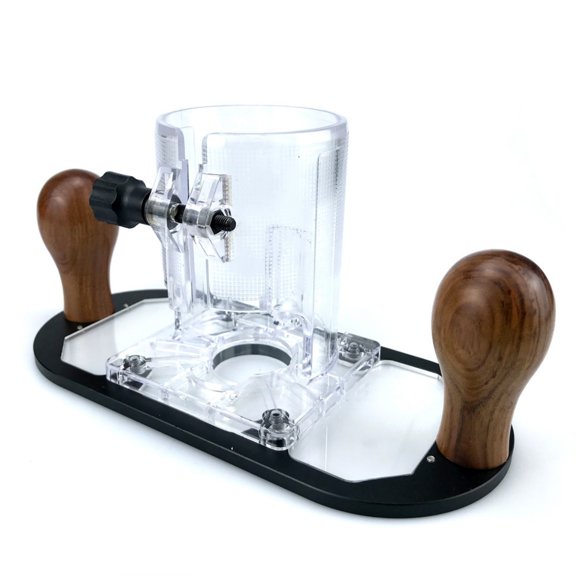 Lazsy Trim Router Base Solid Wood Handles Acrylic Router Base Detachable, Engraving Milling