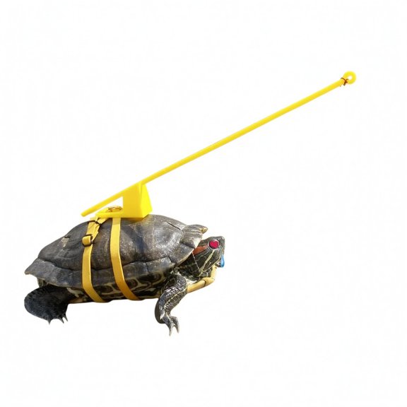 Lazsy Turtle Harness Leash Pole Reptile Trainer Adjustable Strap Design for Secure Fit Suitable for Medium Turtles and Supervised Exercise