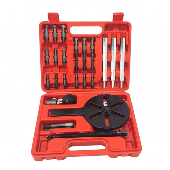 Lazsy Universal Bearing Puller Kit Multi-Part Bearing Removal Tool Set Interchangeable Parts Wheel Hub Axle Puller Set for Machinery, Vehicles, Gray+Phosphating W Hook