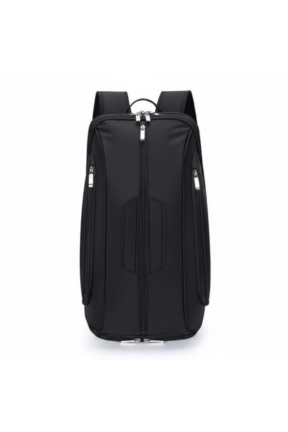 Waterproof Backpack Scratch-Resistant Rectangular Backpack Multiple Compartments Carry Bag for Sports, Black
