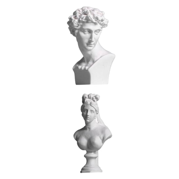 Lazsy colaxi 2Pcs Greek Mythology Figurine Statue Retro Art Resin Sculpture Nordic