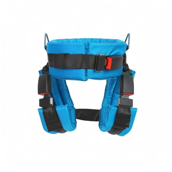 Lazsy trampolines Belt easy releasing Buckle Child trampolines Harness Metal Loops Sports Gear for Children, Blue