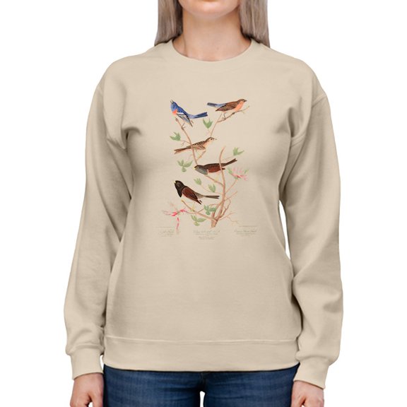 Lazuli Finch. Sweatshirt Women -John James Audubon Designs, Female Medium
