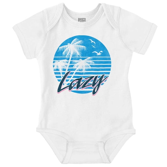 Lazy Beach Bum Procrastinator Retro Romper Boys or Girls Infant Baby Brisco Brands 6M
