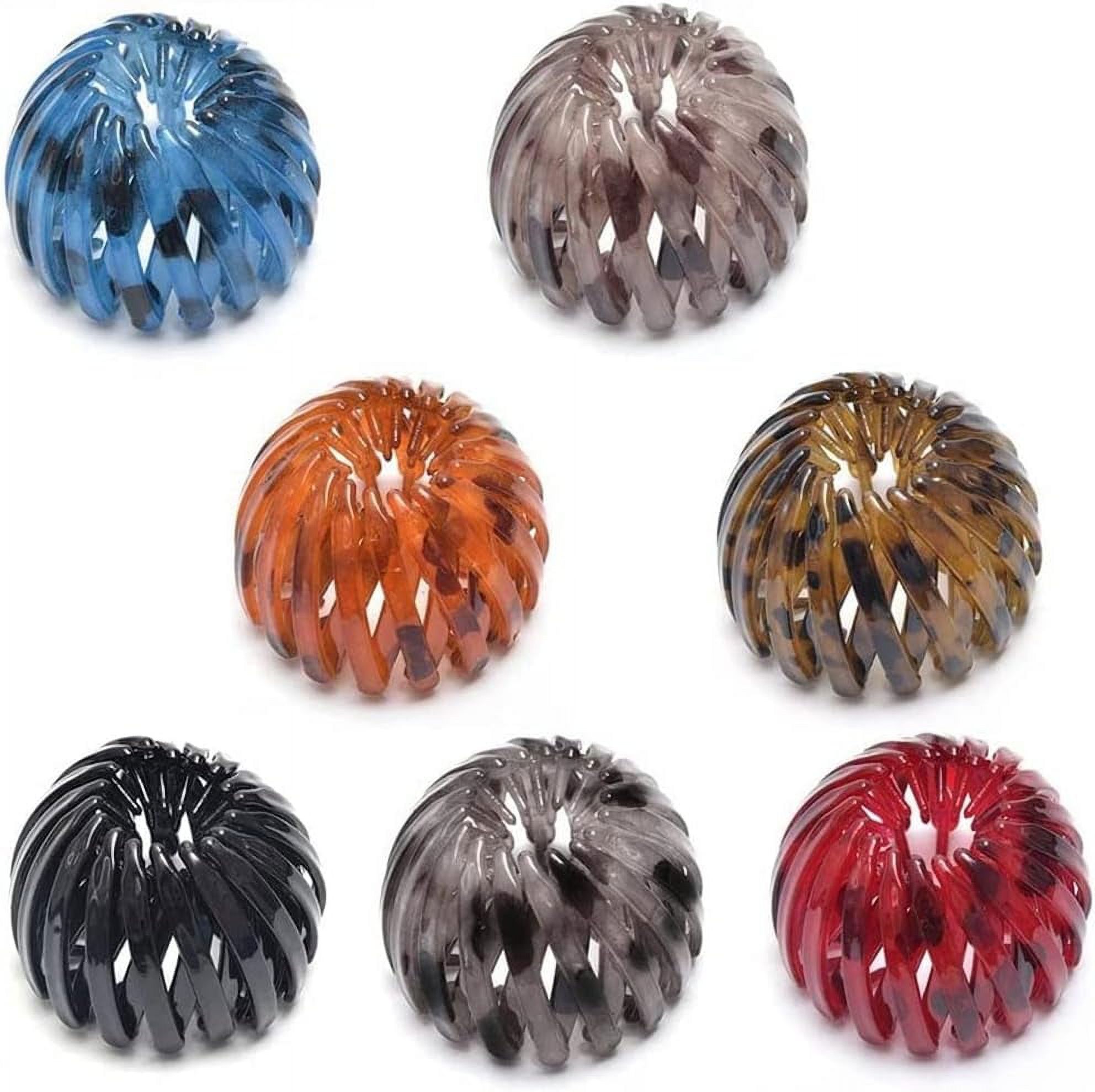 Lazy Bird Nest Plate Hairpin Velvet,Expandable Ponytail Holder Clip