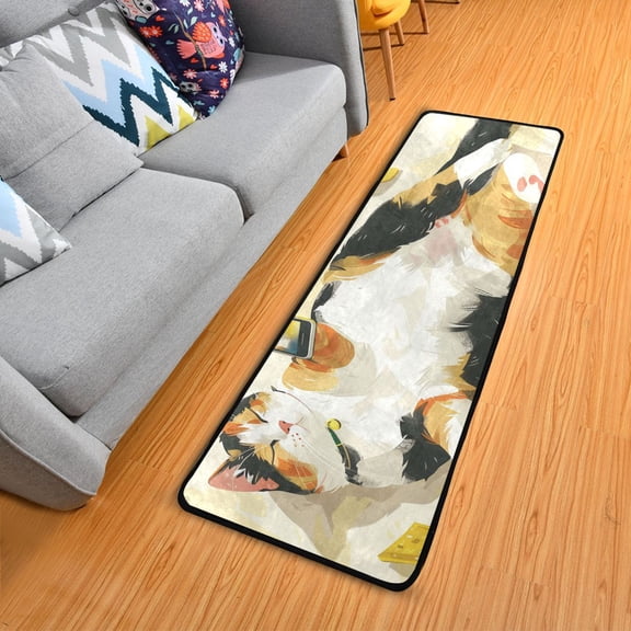Lazy Cat 7224 inch Runner Rug Non-Slip Pads Ares Rugs Washable for Bedroom Bathroom Living Room
