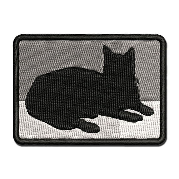Lazy Cat Applique Multi-Color Embroidered Hook & Loop Patch - 2.0 Inch Mini