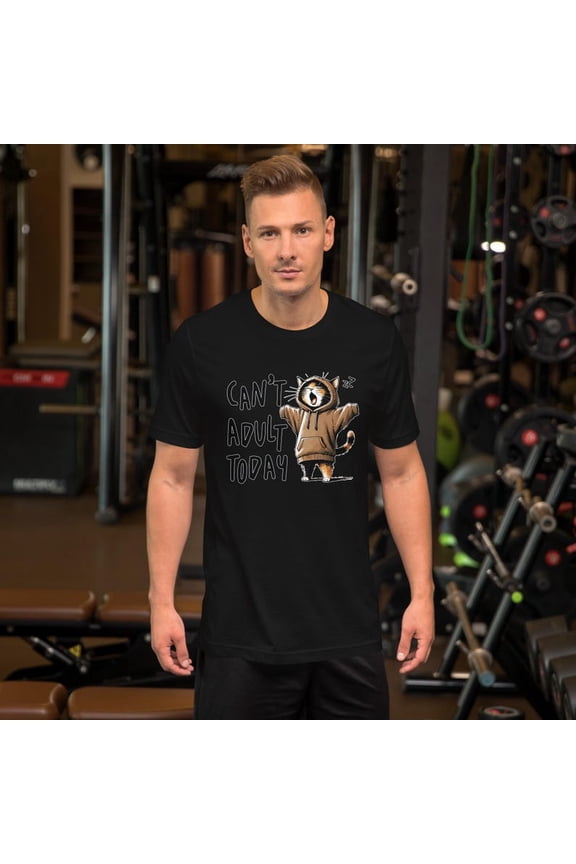 Lazy Cat T-Shirt, Funny Sarcastic Grumpy Cat Graphic Tee, Sassy Cat Lover Unisex Shirt, Cat Mom Gift, Pet Humor Tee