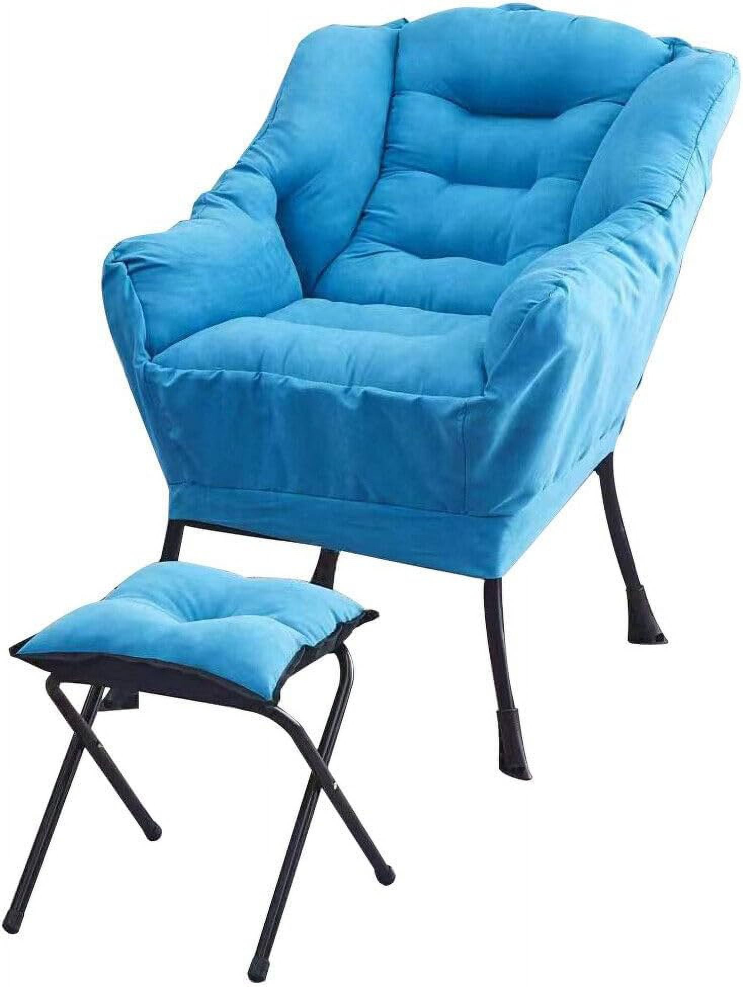 Lazy Chair with Ottoman, Modern Large Lounge Chair with Footrest ...