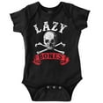 thumbnail image 1 of Lazy Chillin Out Couch Potato Skull Romper Boys or Girls Infant Baby Brisco Brands NB, 1 of 7