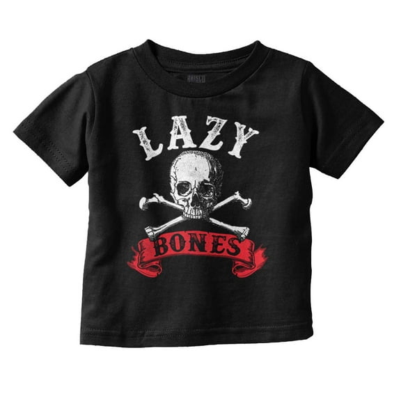 Lazy Chillin Out Couch Potato Skull Toddler Boy Girl T Shirt Infant Toddler Brisco Brands 5T
