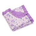 thumbnail image 1 of LollyBanks Ruffle Baby Girl Blanket, Organic Cotton Muslin Crib Quilt, 40 x 36 in, Daisy Print, 1 of 8