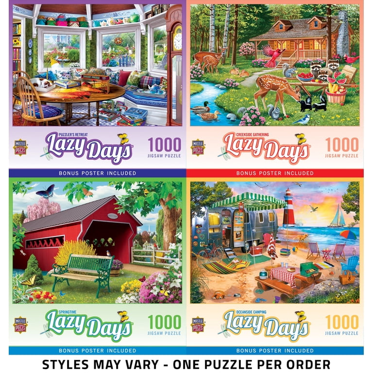 Lazy Days 1000 Piece Jigsaw Puzzle - Countryside Scene - Walmart.com