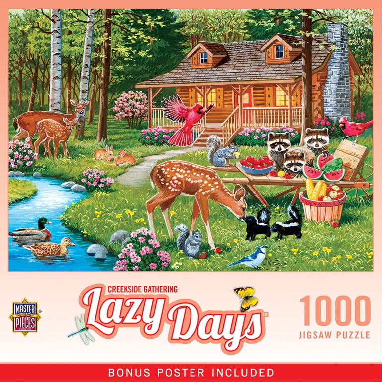 Lazy Days - Creekside Gathering 1000 Piece Puzzle - Walmart.com