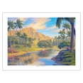 thumbnail image 1 of Lazy Days - Kapiolani Park - Oahu Hawaii - Vintage Hawaiian Travel Poster by Kerne Erickson - Fine Art Matte Paper Print (Unframed) 18x24in, 1 of 4